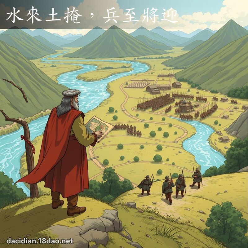 水來土掩，兵至將迎 - 國語大辭典配圖
