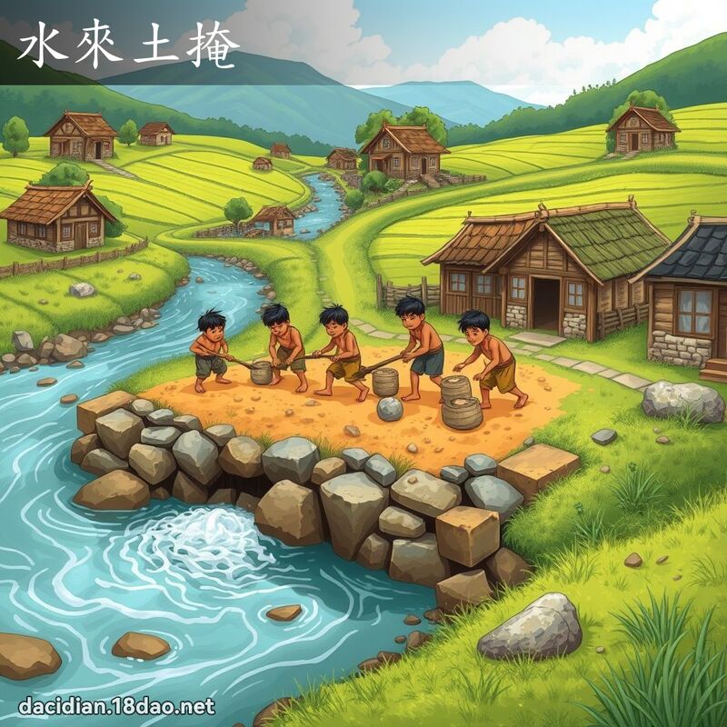 水來土掩 - 國語大辭典配圖