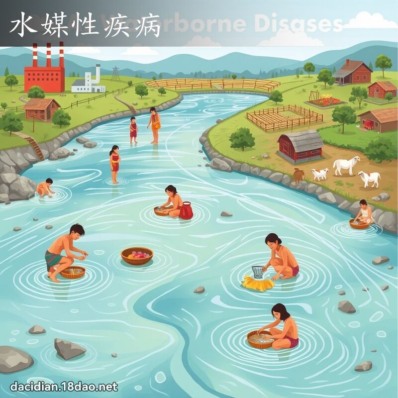 水媒性疾病 - 國語大辭典配圖