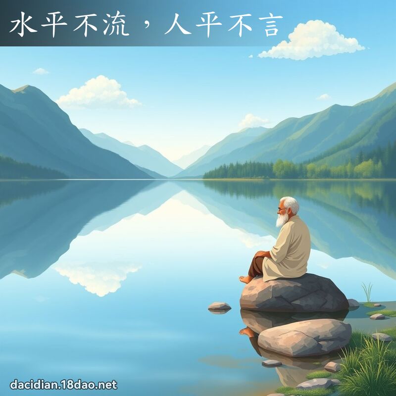 水平不流，人平不言 - 國語大辭典配圖