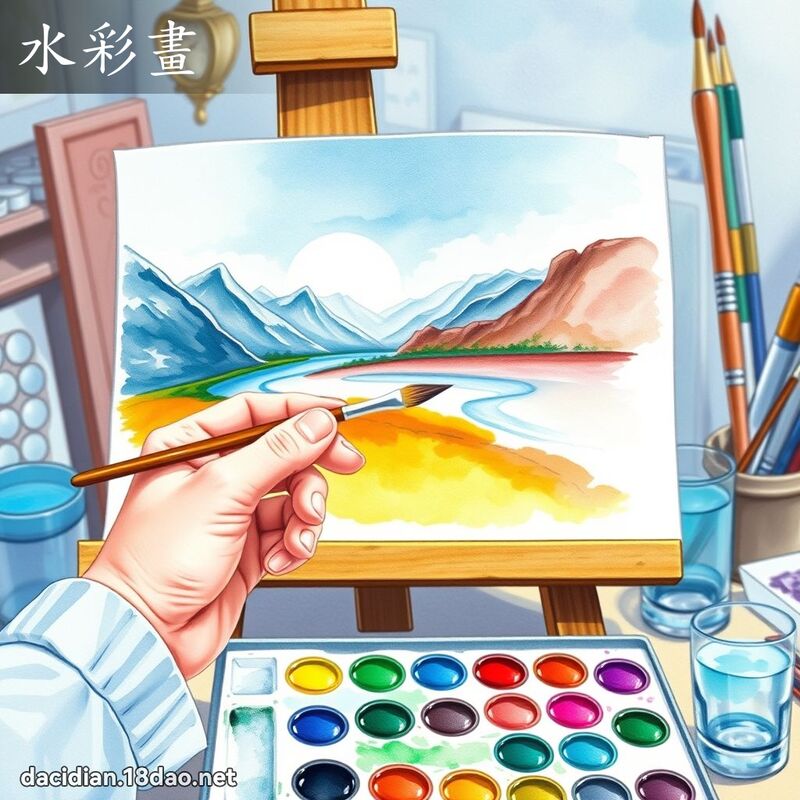 水彩畫 - 國語大辭典配圖