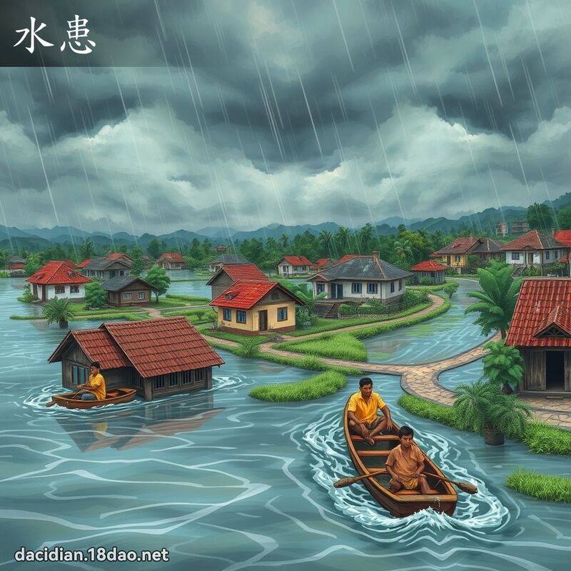 水患 - 国语大辞典配图