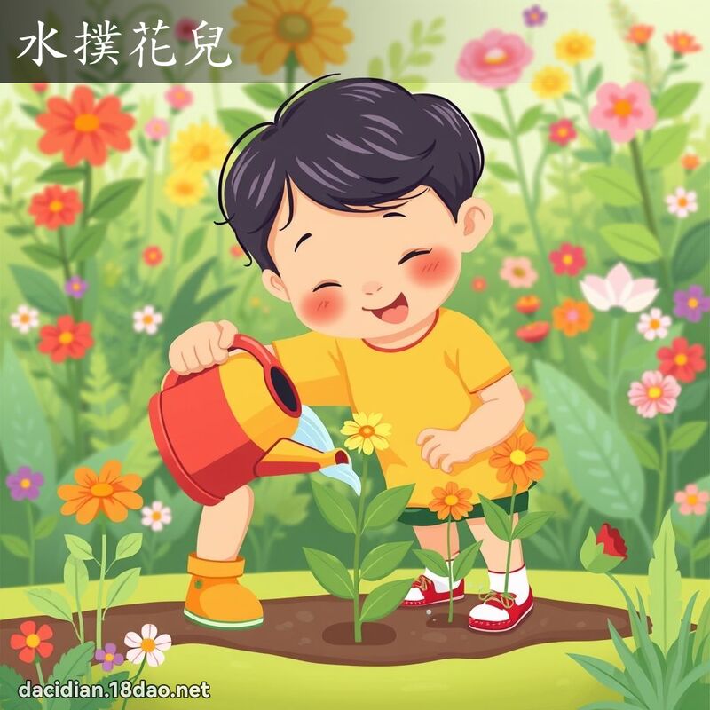 水撲花兒 - 國語大辭典配圖