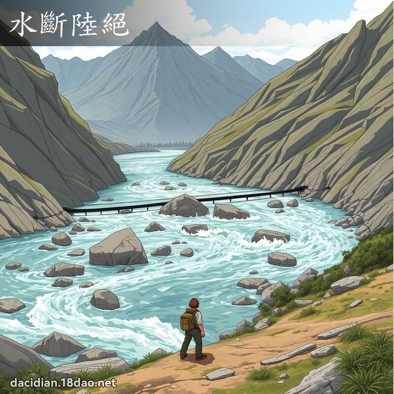 水斷陸絕 - 國語大辭典配圖