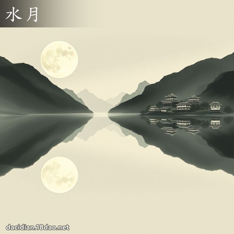 水月 - 國語大辭典配圖