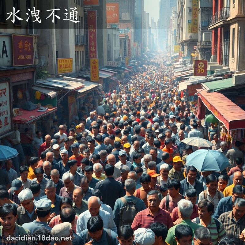 水洩不通 - 國語大辭典配圖