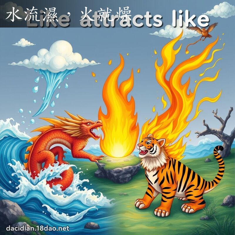 水流濕，火就燥 - 國語大辭典配圖