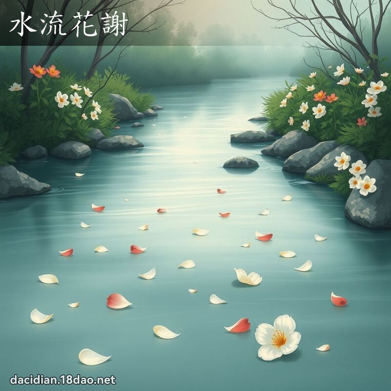 水流花謝 - 國語大辭典配圖
