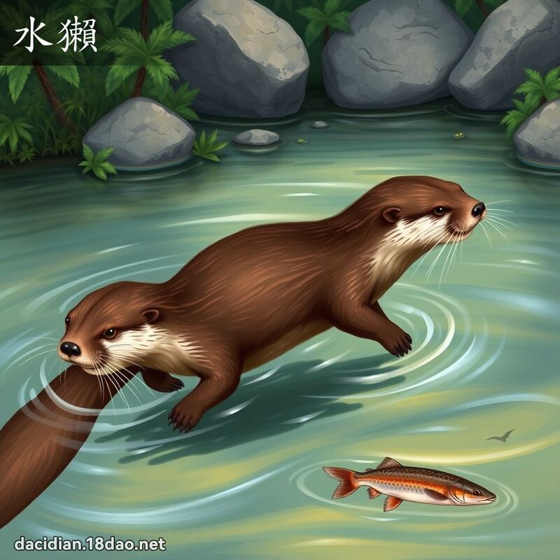 水獭 - 国语大辞典配图