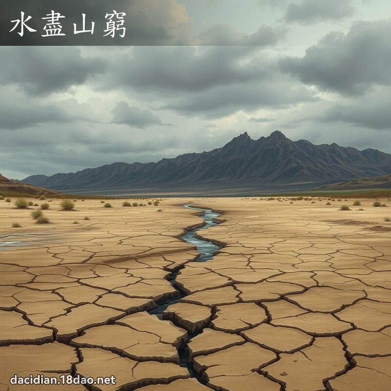 水盡山窮 - 國語大辭典配圖