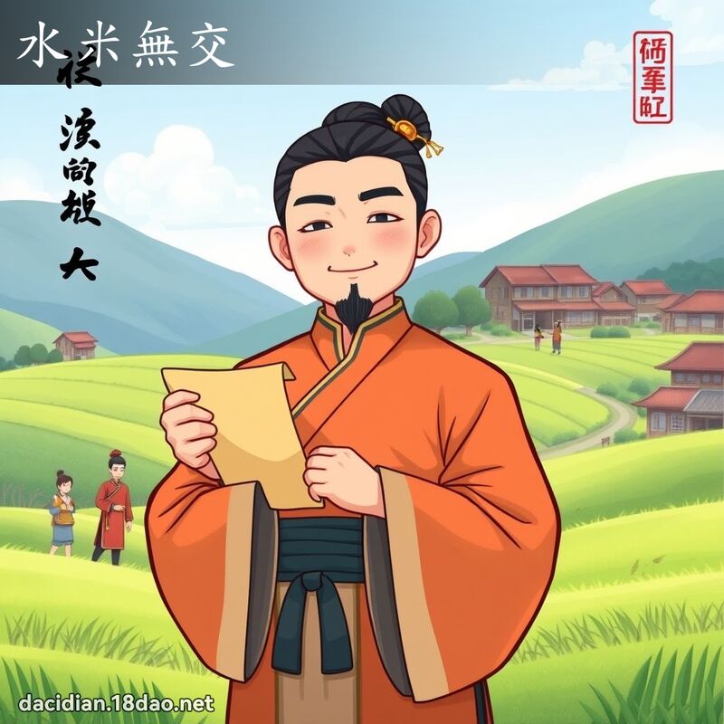 水米无交 - 国语大辞典配图