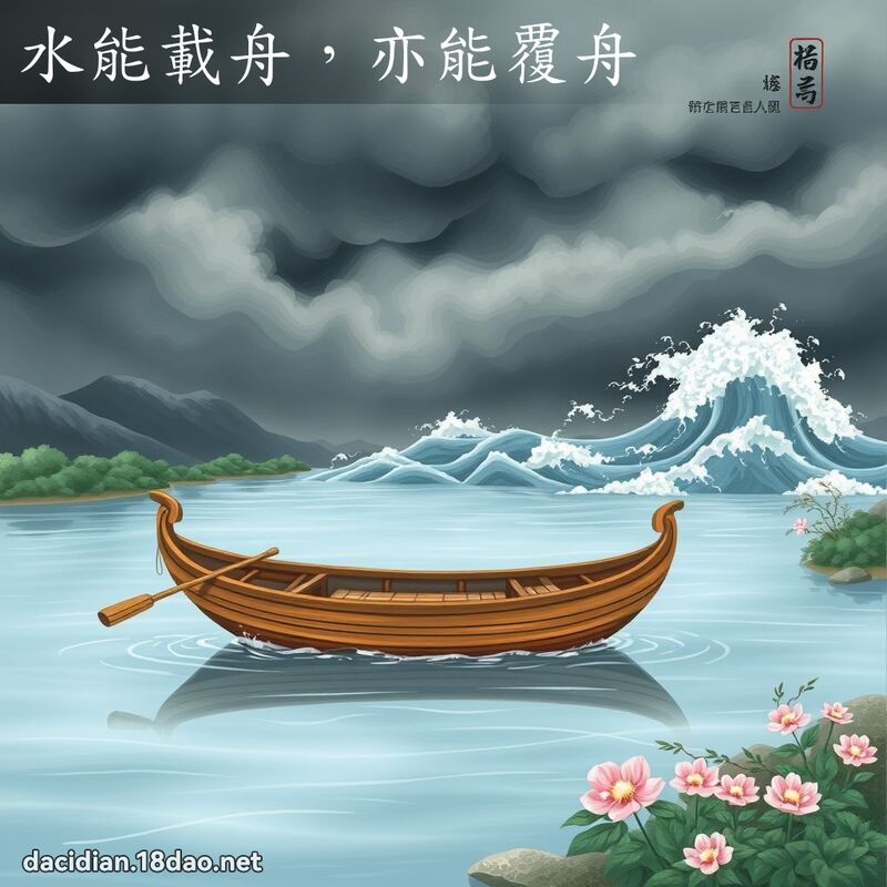 水能載舟，亦能覆舟 - 國語大辭典配圖