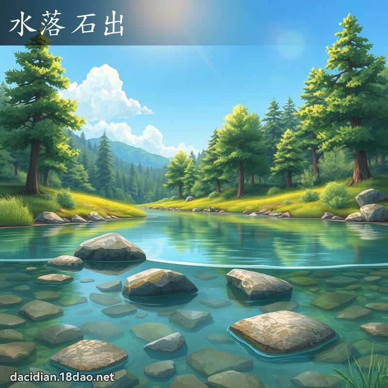 水落石出 - 国语大辞典配图