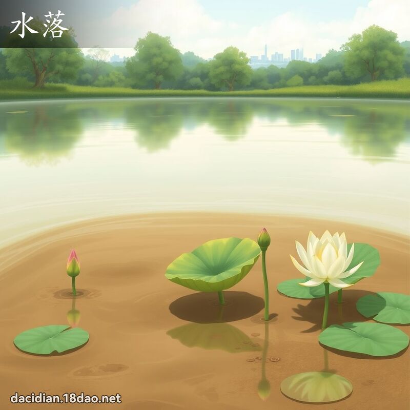 水落 - 國語大辭典配圖