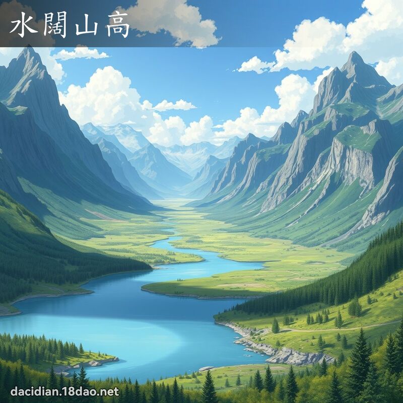 水闊山高 - 國語大辭典配圖