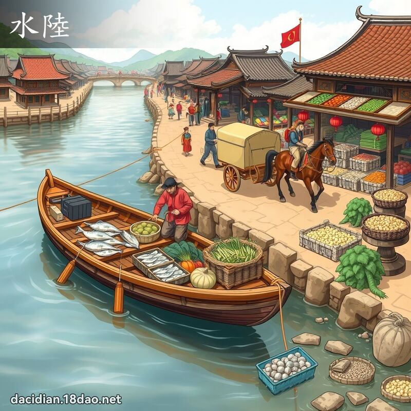 水陸 - 國語大辭典配圖