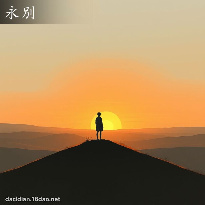 永別 - 國語大辭典配圖