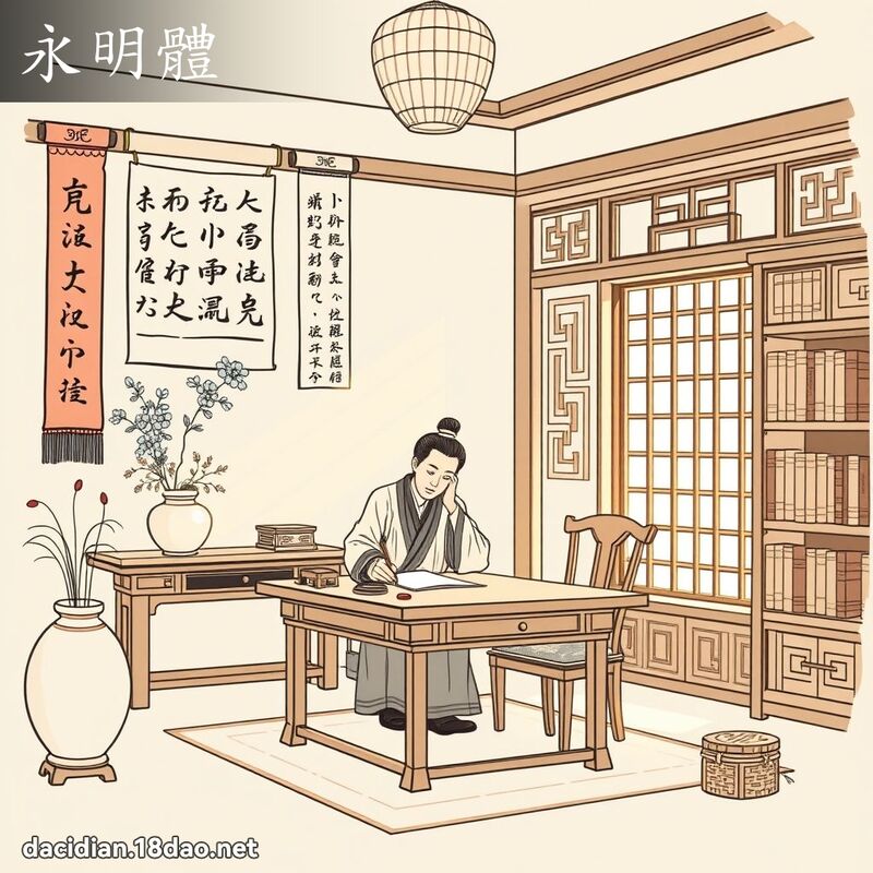 永明體 - 國語大辭典配圖