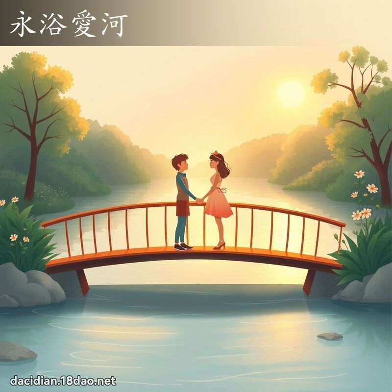 永浴爱河 - 国语大辞典配图