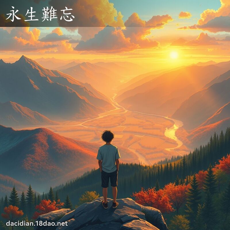 永生難忘 - 國語大辭典配圖