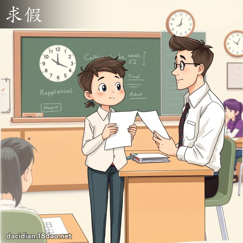 求假 - 國語大辭典配圖