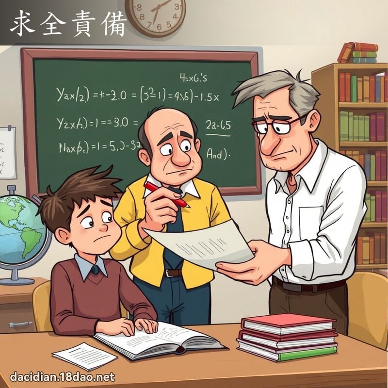 求全責備 - 國語大辭典配圖
