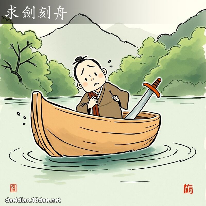 求劍刻舟 - 國語大辭典配圖