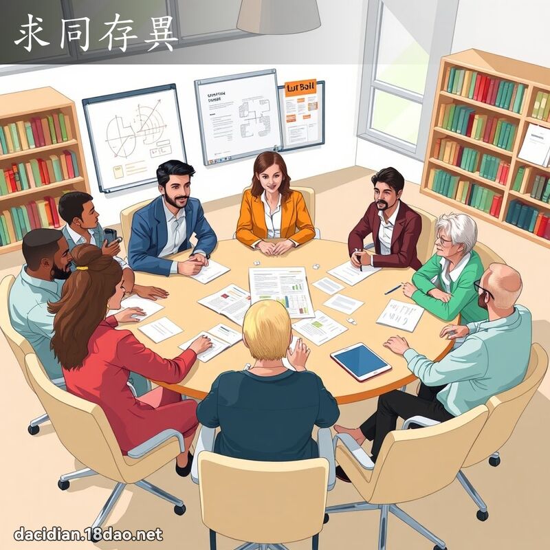 求同存异 - 国语大辞典配图
