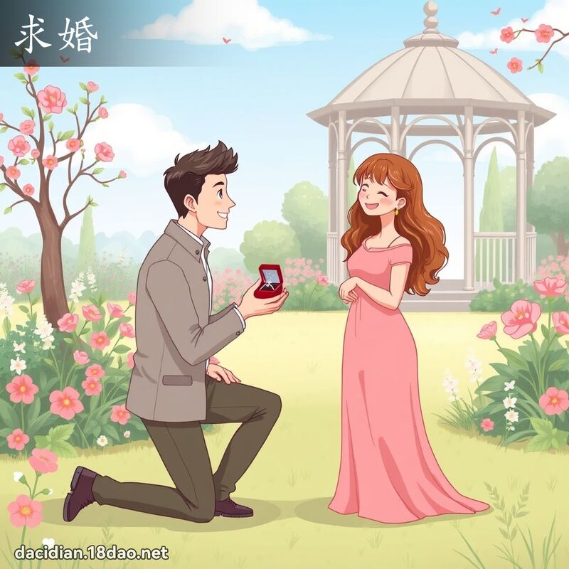 求婚 - 國語大辭典配圖