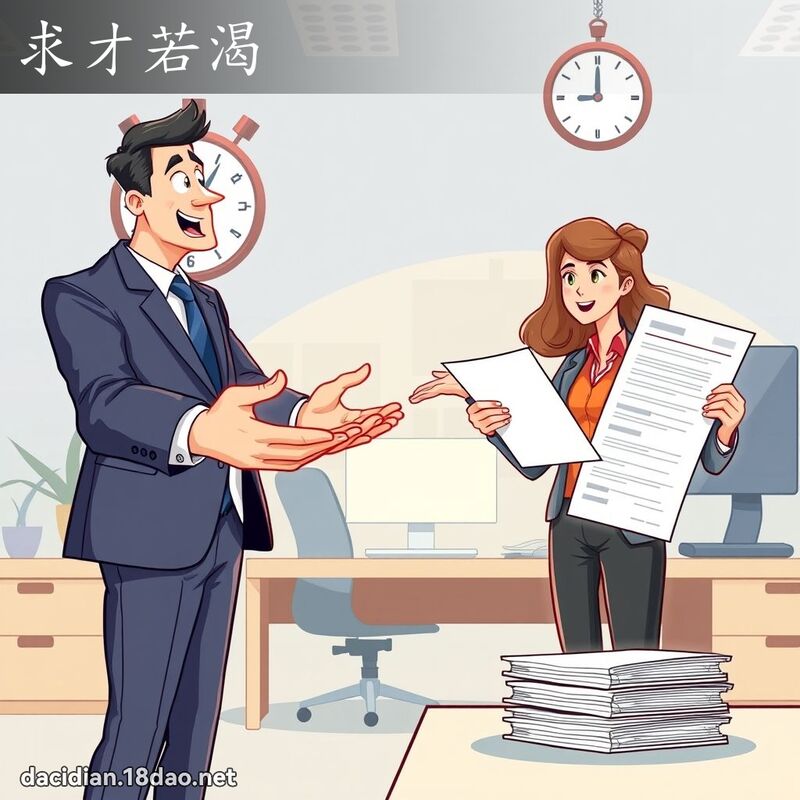 求才若渴 - 國語大辭典配圖