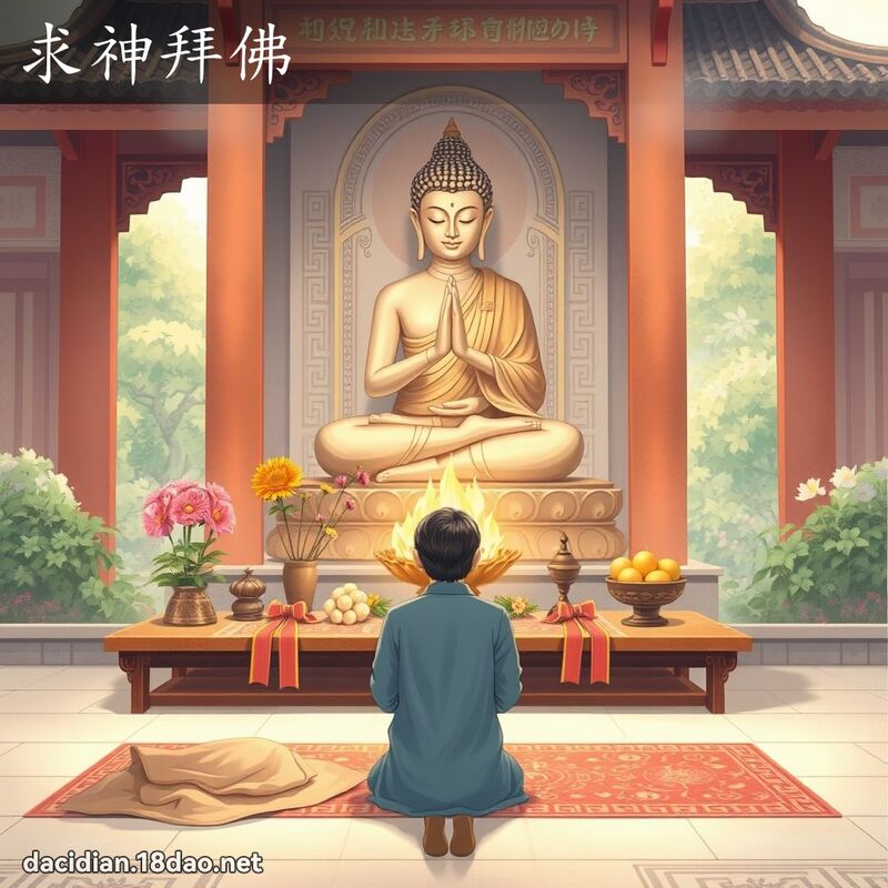 求神拜佛 - 國語大辭典配圖