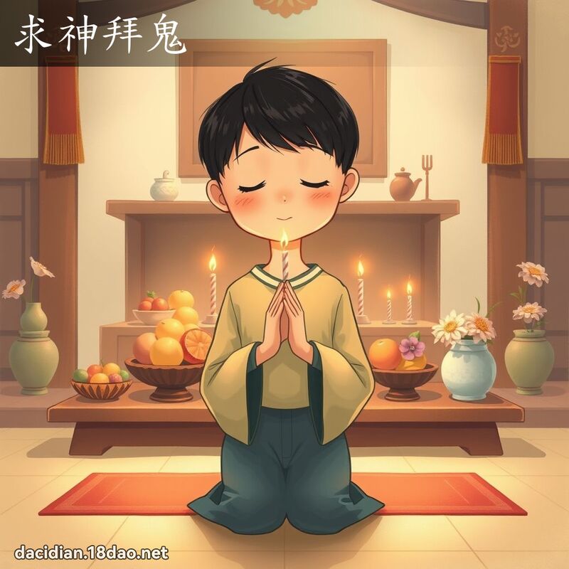 求神拜鬼 - 國語大辭典配圖