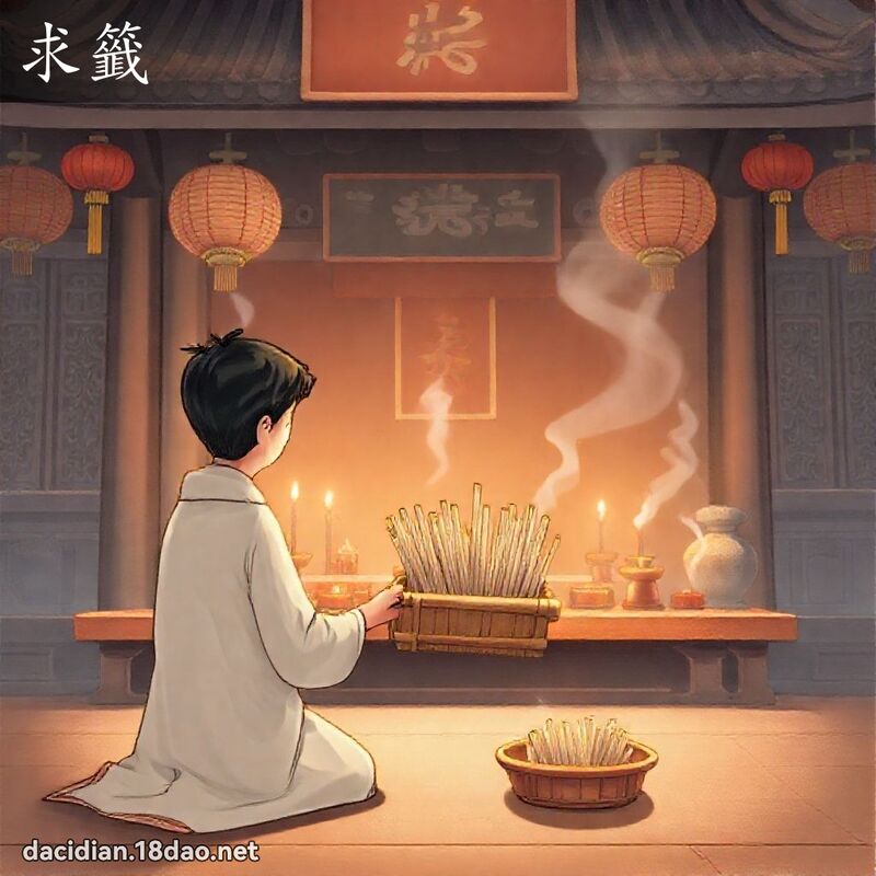 求签 - 国语大辞典配图