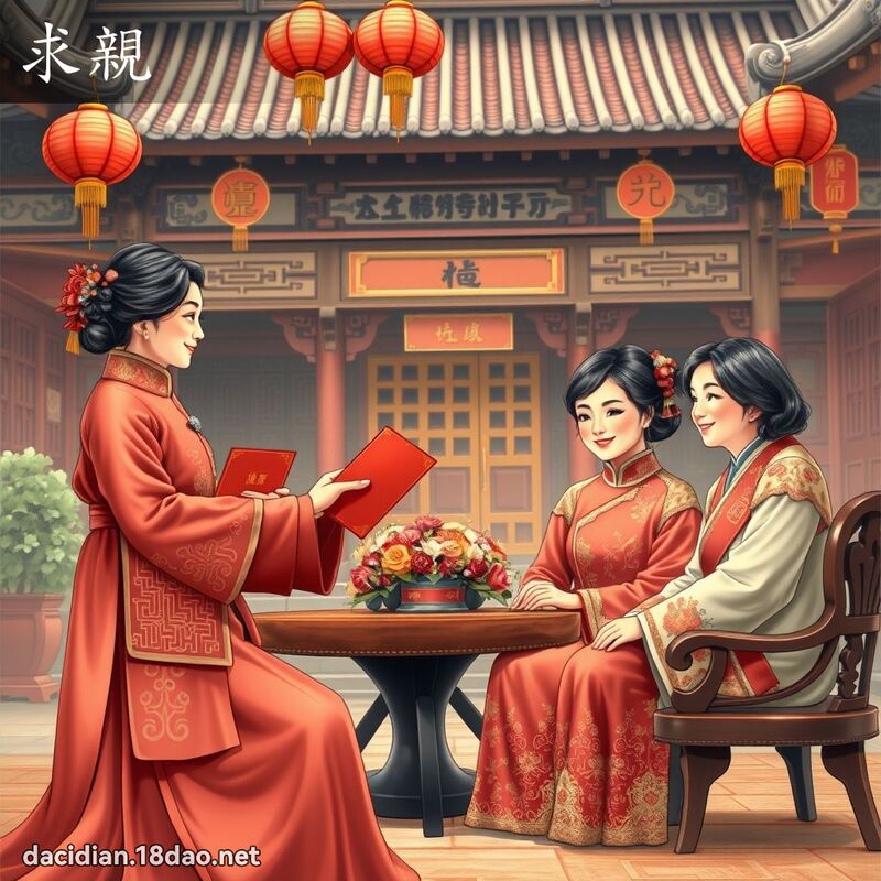 求親 - 國語大辭典配圖