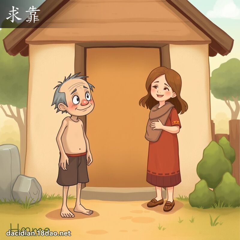求靠 - 国语大辞典配图