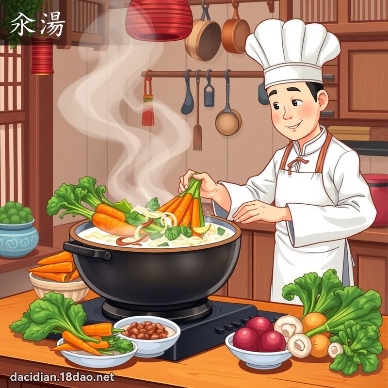 汆湯 - 國語大辭典配圖