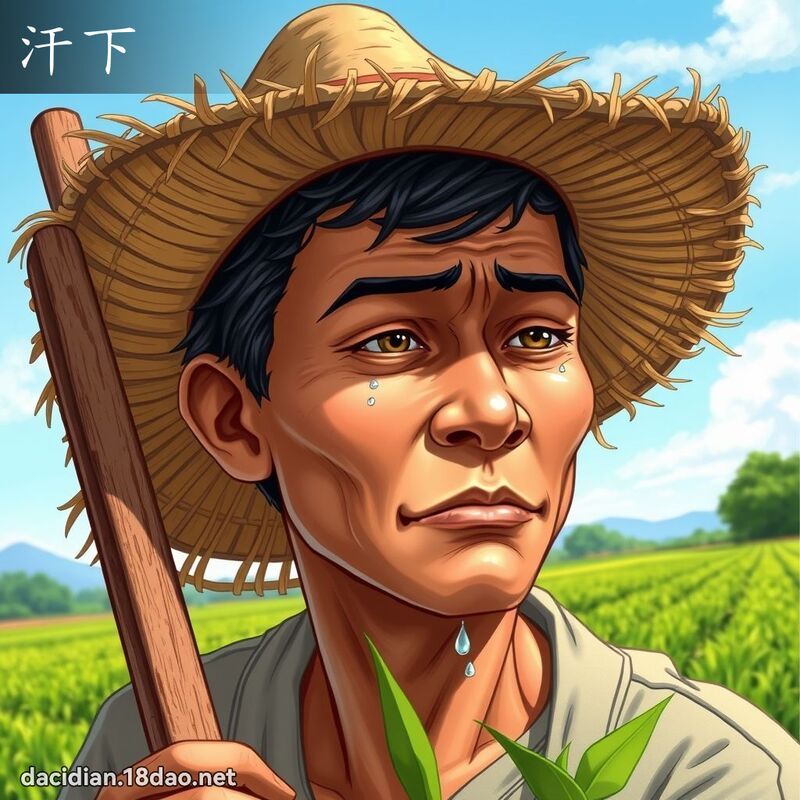 汗下 - 國語大辭典配圖