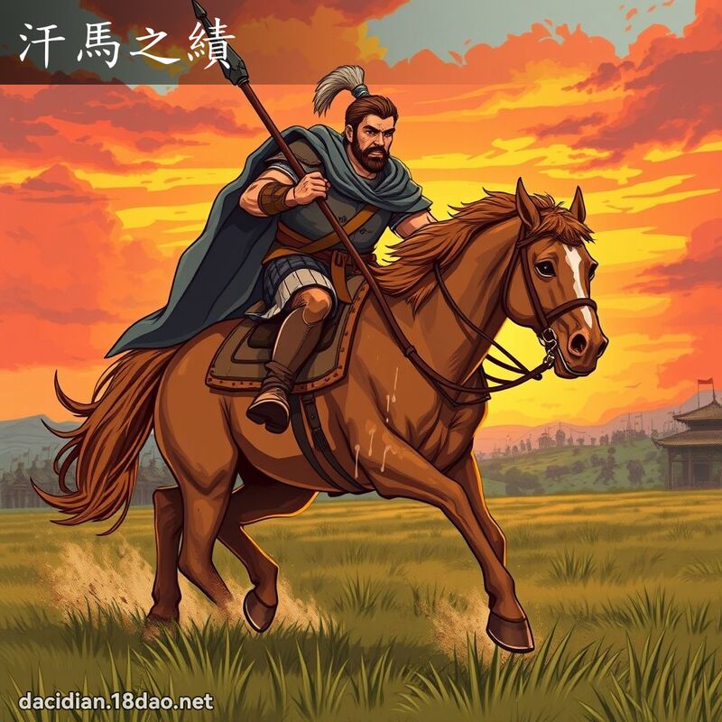 汗马之绩 - 国语大辞典配图