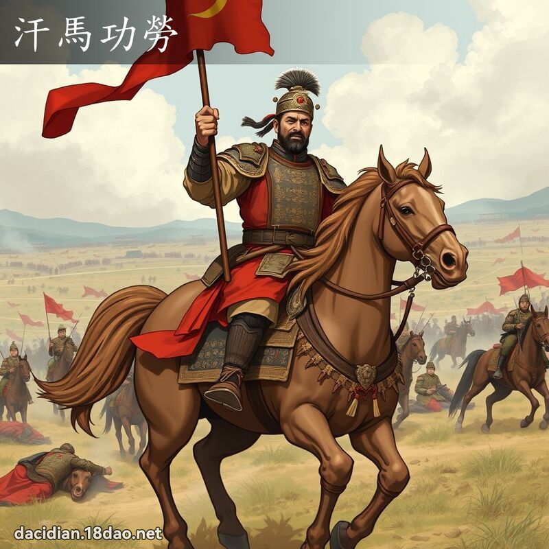 汗馬功勞 - 國語大辭典配圖