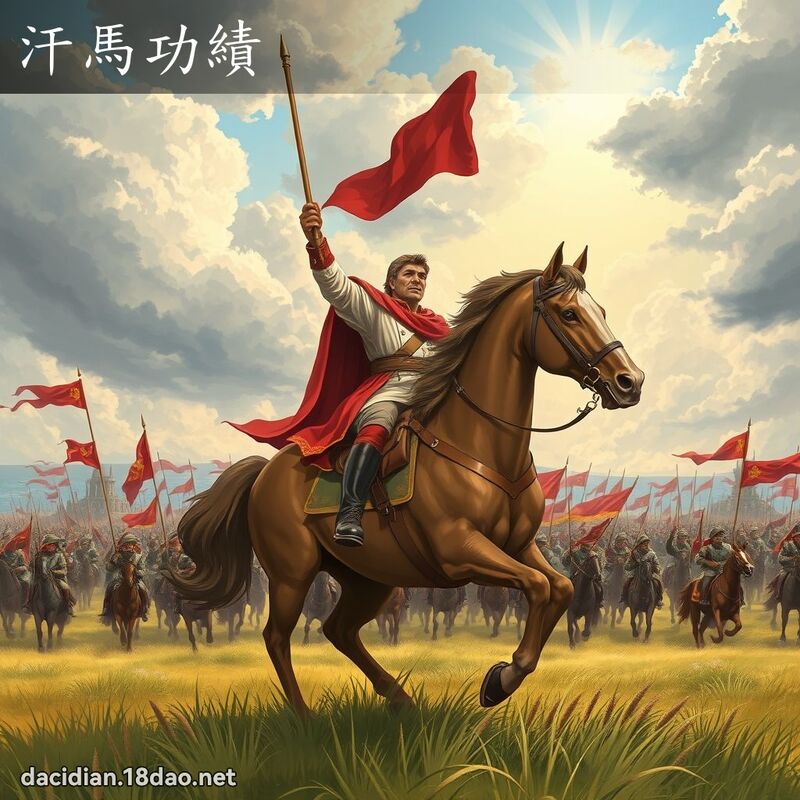 汗馬功績 - 國語大辭典配圖