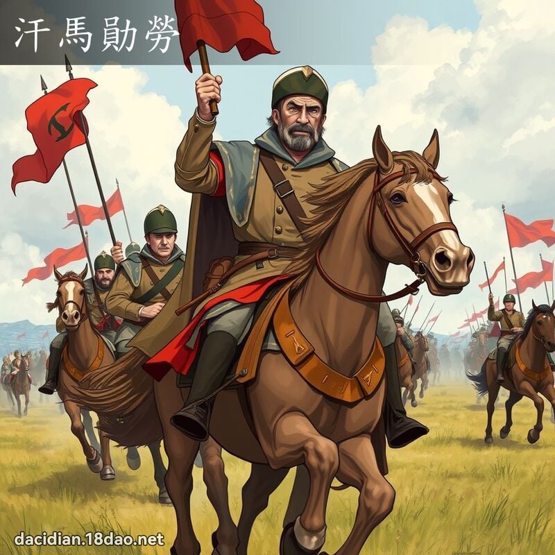 汗马勛劳 - 国语大辞典配图