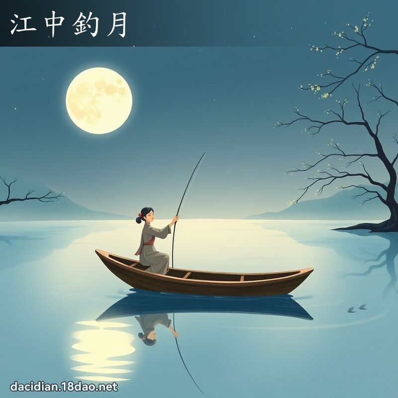 江中釣月 - 國語大辭典配圖