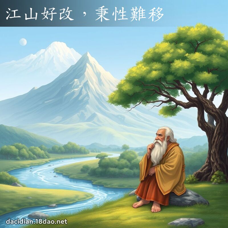 江山好改，秉性難移 - 國語大辭典配圖
