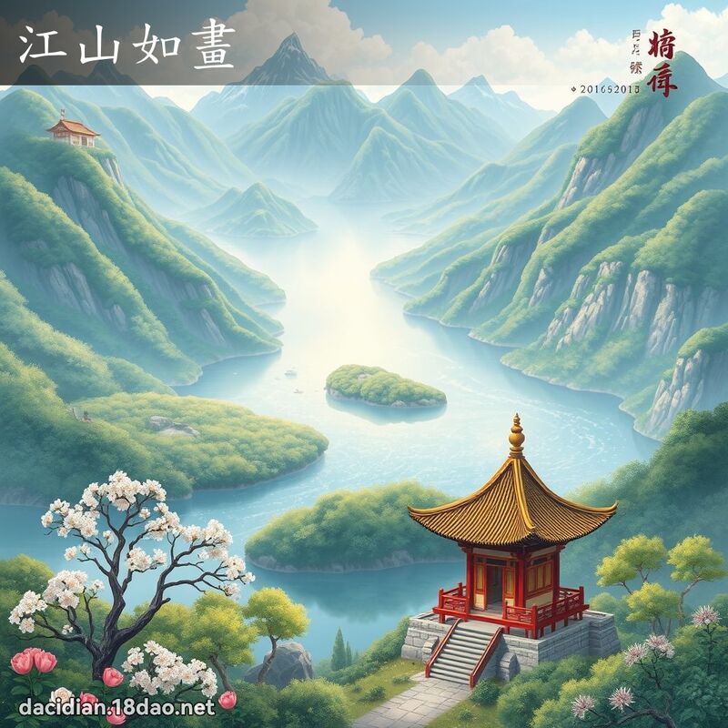 江山如畫 - 國語大辭典配圖
