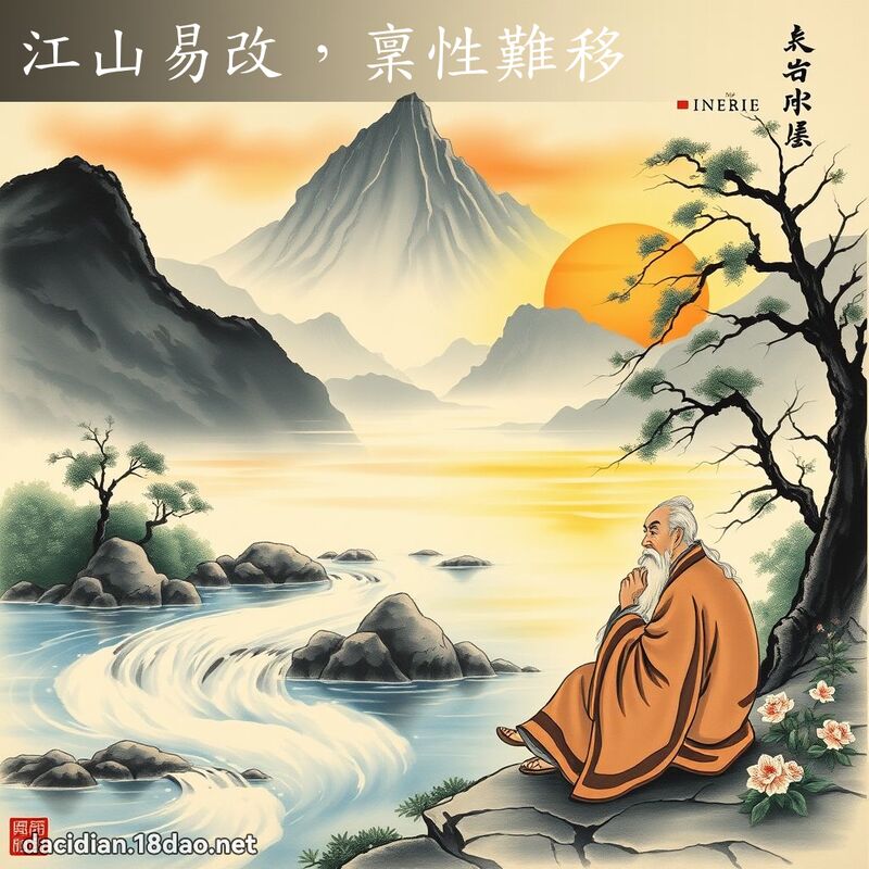 江山易改，稟性難移 - 國語大辭典配圖