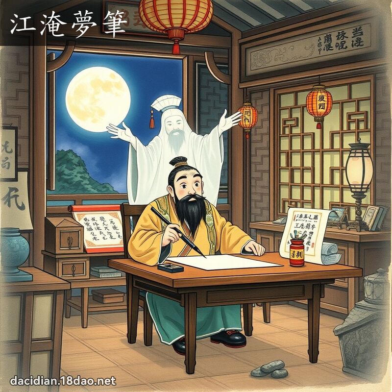 江淹夢筆 - 國語大辭典配圖