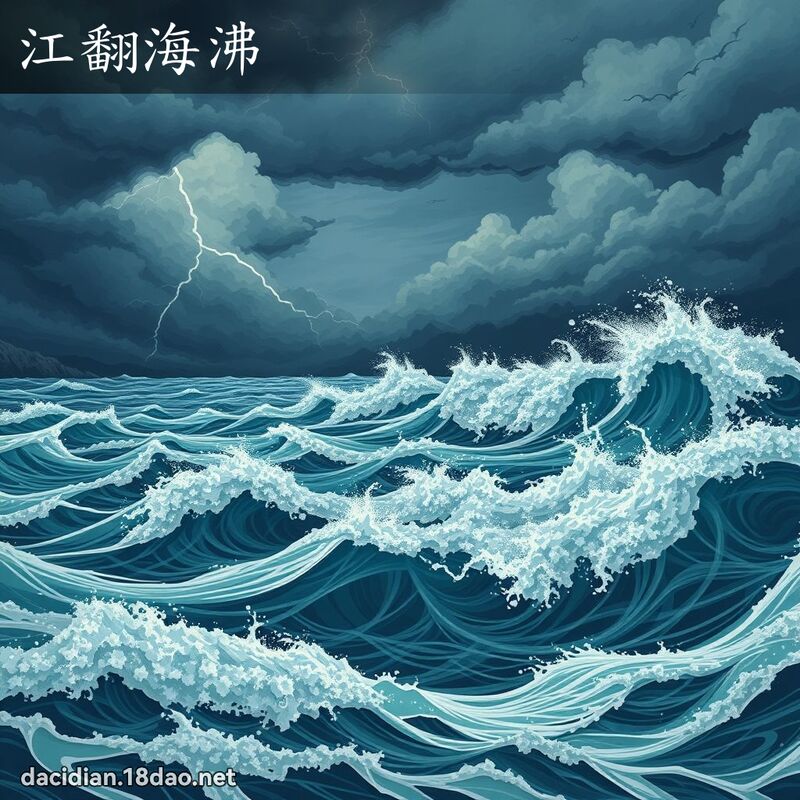 江翻海沸 - 國語大辭典配圖