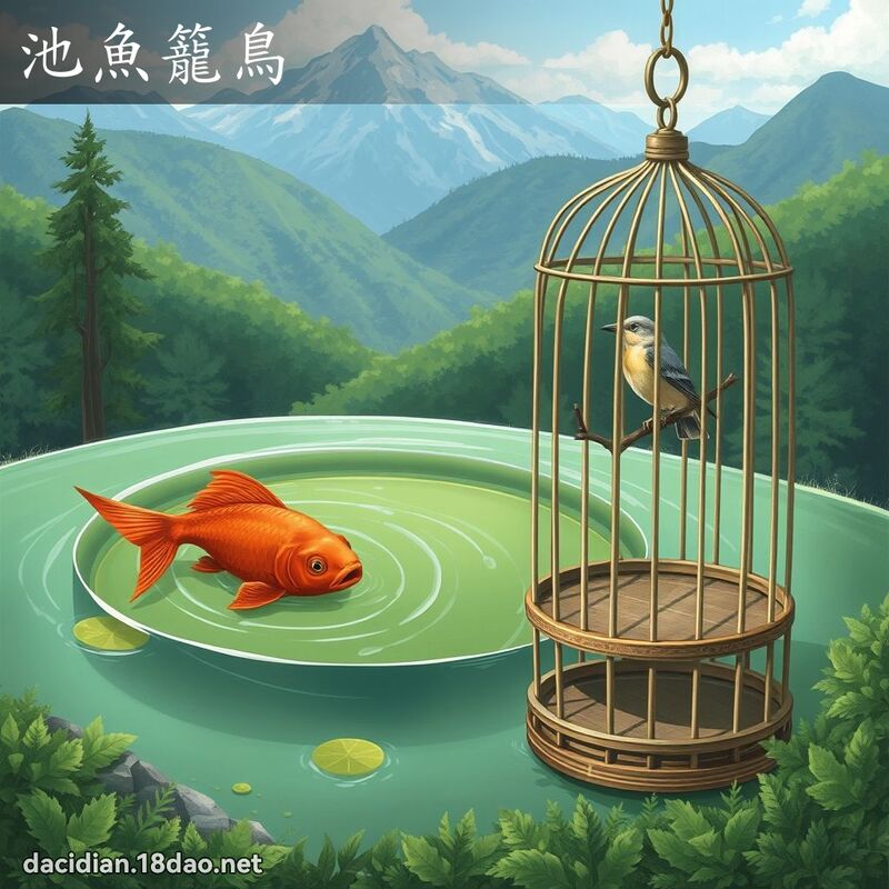 池鱼笼鸟 - 国语大辞典配图