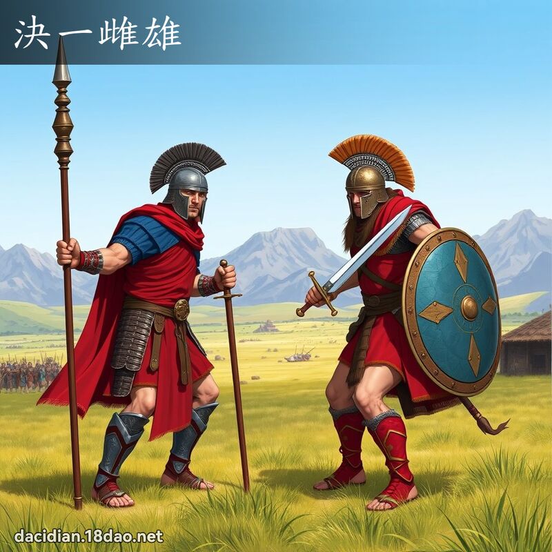 决一雌雄 - 国语大辞典配图