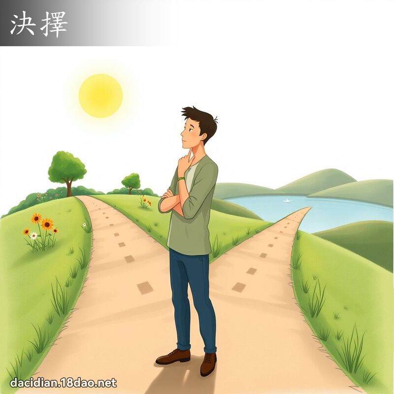 決擇 - 國語大辭典配圖